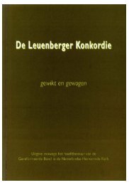 De Leuenberger Konkordie - hwba-vriezenveen - Welkom