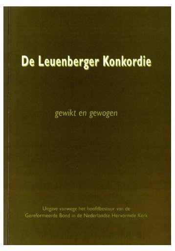 De Leuenberger Konkordie - hwba-vriezenveen - Welkom