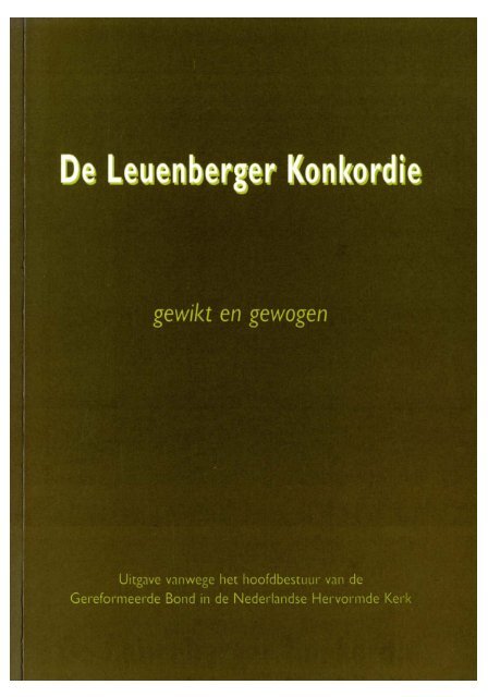 De Leuenberger Konkordie - hwba-vriezenveen - Welkom