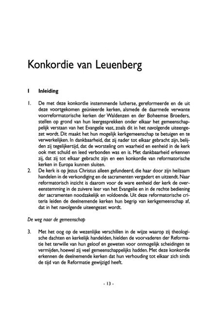 De Leuenberger Konkordie - hwba-vriezenveen - Welkom