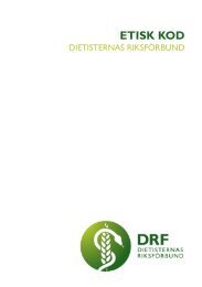 ETISK KOD - Dietisternas riksförbund