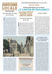 le canton de beaugency - Histoire Locale