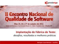 Implantação de Fábrica de Teste - Desafios, Resultados e Melhores ...