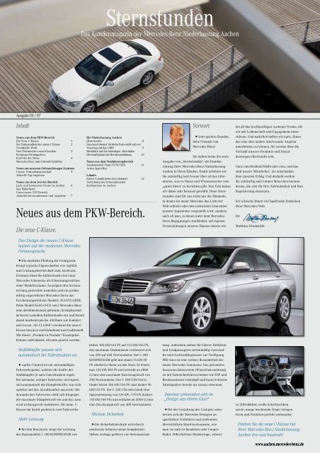 Sternstunden - Mercedes-Benz Niederlassung Aachen
