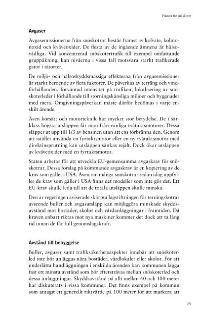 Kapitel 3: Rekommendationer (pdf) - Nationella Snöskoterrådet