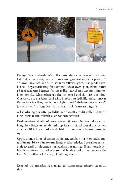 Kapitel 3: Rekommendationer (pdf) - Nationella Snöskoterrådet