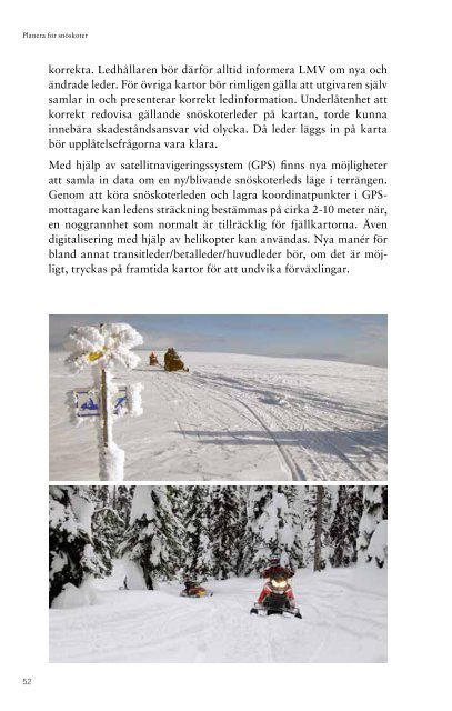 Kapitel 3: Rekommendationer (pdf) - Nationella Snöskoterrådet