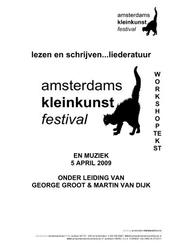 Klik hier voor alle teksten - Amsterdams Kleinkunst Festival