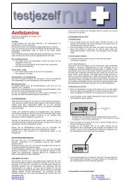 Bijsluiter Testjezelf.nu Drugstesten amfetamine (speed) in urine