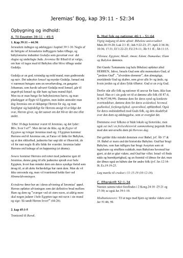 Jeremias' Bog, kap 39:11 - 52:34 - Slip Bibelen Løs
