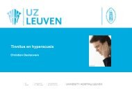 UZ Leuven - oorsuizen | tinnitus | infuustherapie