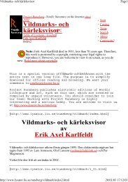 Vildmarks- och kärleksvisor - Esplanaden