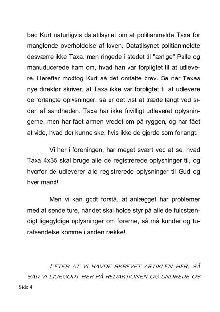 Januar 2007. 28.Årg. Nr.1. Pæne Taxa 4x35 ... - katbladet.dk