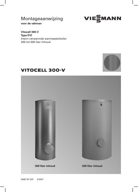 VITOCELL 300-V Montageaanwijzing - Viessmann