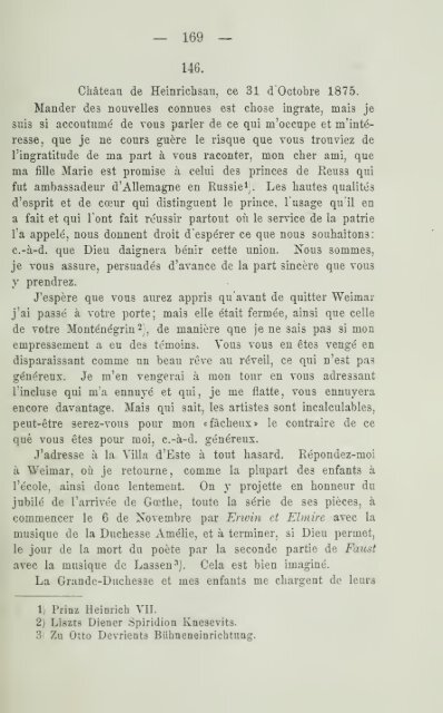 Briefwechsel zwischen Franz Liszt und Carl ... - Walter Cosand