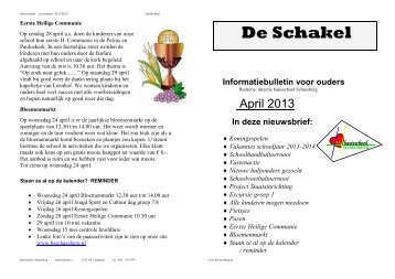 schakel april - Basisschool Schaesberg