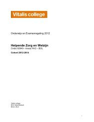 HELPENDE Zorg-Welzijn - Vitalis college