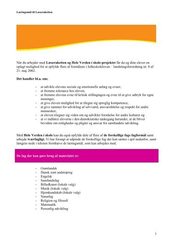 Læringsmål - Inerisaavik