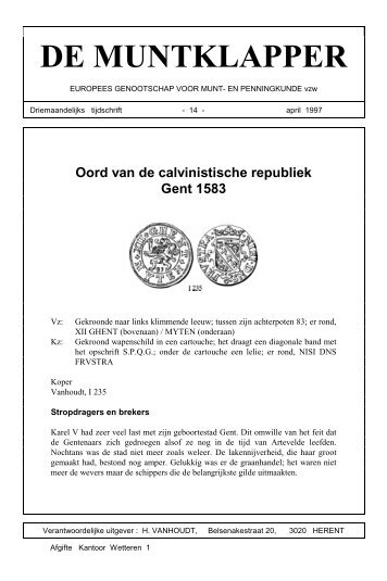 Oord van de calvinistische republiek Gent 1583 (54 kbyte) - Egmp