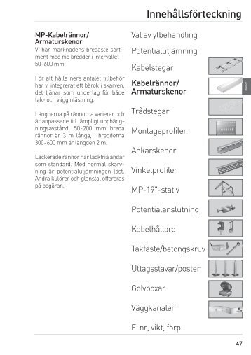 Innehållsförteckning - MP bolagen