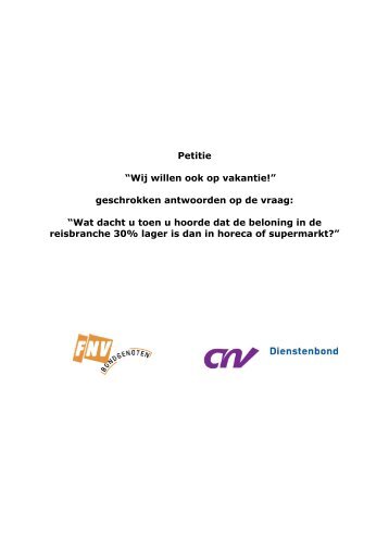 schokkende constatering - CNV Dienstenbond