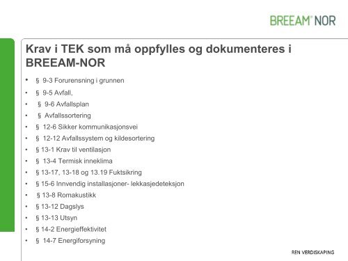 14.00 Bli kjent med BREEAM-NOR Katharina Bramslev ... - Difi