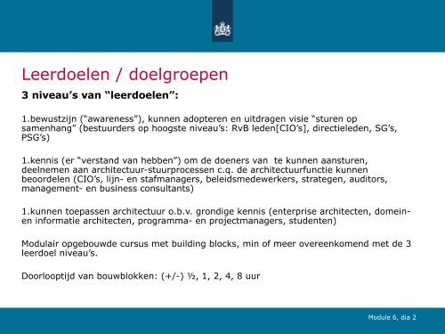 Architectuurbemensing en -competenties - E-overheid