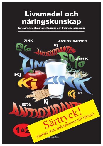 Särtryck! - Livsmedel - och näringskunskap 1