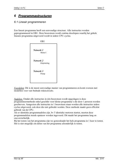Programma's Structure 6 programma structuren - KHLim