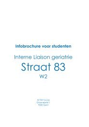 Straat 83, interne liaison Geriatrie - AZ Sint-Lucas