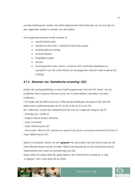 Straat 83, interne liaison Geriatrie - AZ Sint-Lucas