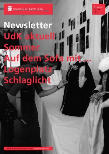 Newsletter Februar 2013 - Universität der Künste Berlin