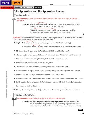 Worksheets Appositive Phrase Worksheet appositive phrase worksheet appositives match k12reader com the and gcneville us
