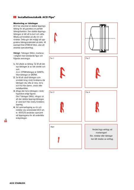 Teknisk manual Rostfritt - ACO Nordic AB