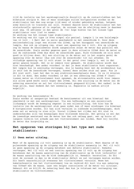 Benzinemeter perikelen - Keversite.NL