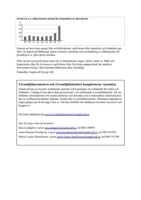 God bebyggd miljö - Sundsvalls Livsmiljöbarometer