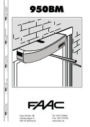 Bruksanvisning FAAC 950BM