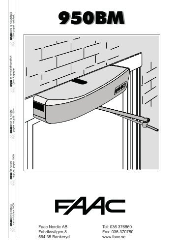Bruksanvisning FAAC 950BM