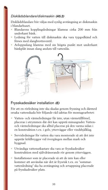 Vattensäker installation med kopparrör