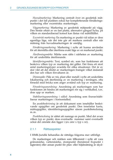 HMK - Geodesi, Markering (pdf) - Lantmäteriet