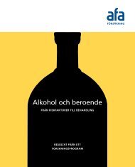 Skriften: Alkohol och beroende - AFA Försäkring