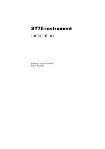 ST70-instrument Installation - Belamarin