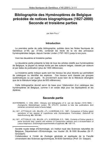 Seconde et troisième parties - Université de Liège