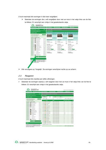 Handleiding website Woonnet Rijnmond