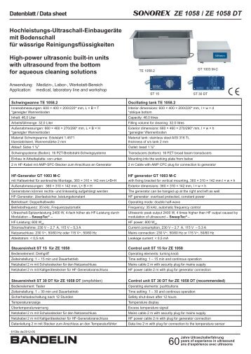 ZE 1058  6158a de BANDELIN - Bandelin electronic