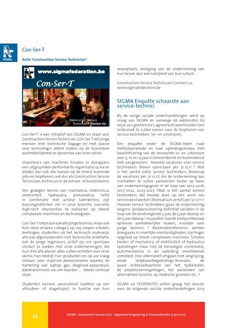 Economisch Dossier 2012 - SIGMA