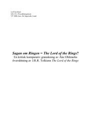 Sagan om Ringen = The Lord of the Rings? - Leif Jacobsen