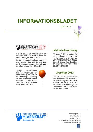 Informations- bladet - Hjärnkraft Stockholms län