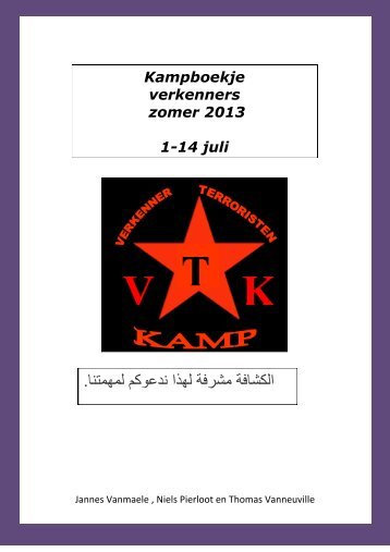 KAMPBOEKJE VERKENNERS 2013.pdf - Scouts Stad Torhout