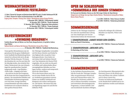 Spielzeitheft 2013/2014 - Theater Rudolstadt